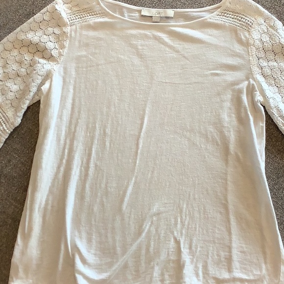 Ann Taylor Loft White top size XS - Picture 1 of 4